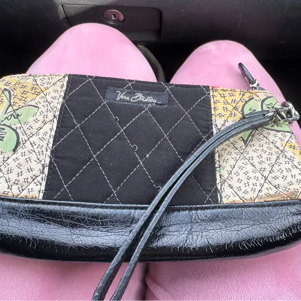 Vera Bradley Floral Patchwork Clutch with Black Accents - Image 3