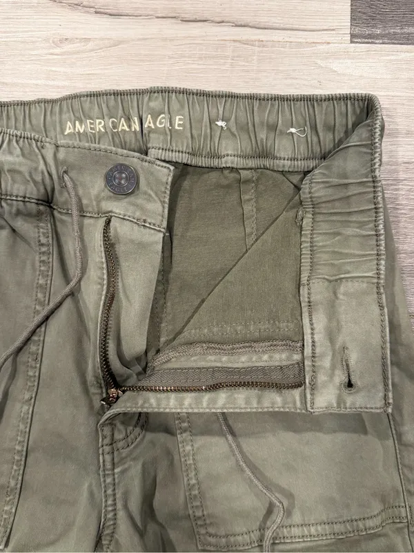 American Eagle Jogger Pants Womens 6 Olive Green Utility Stretch Drawstring - Image 3
