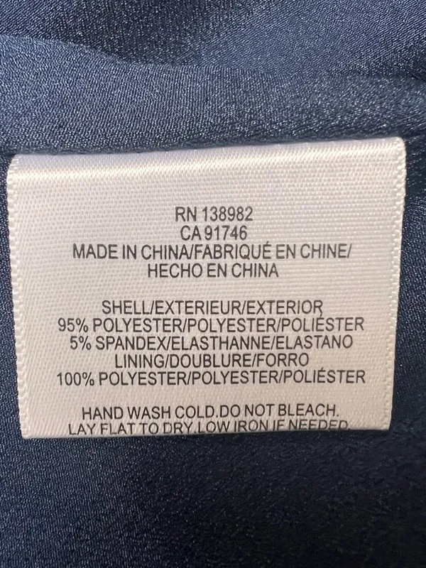 Dress the Population Navy Blue Halter Midi Dress Size Small Fit & Flare - Image 10