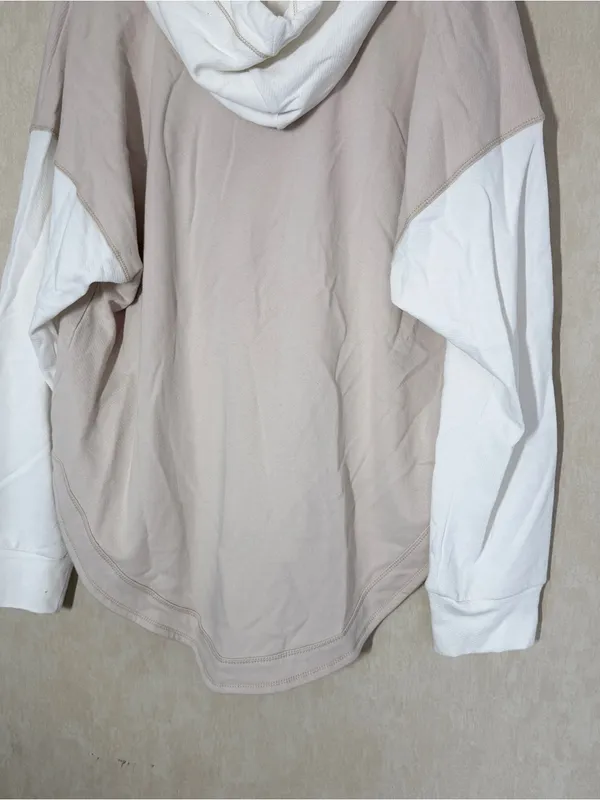 Pilcro Women’s Wharfside Hooded Sweatshirt V-Neck Pulloveriin Colorblock XL - Image 10