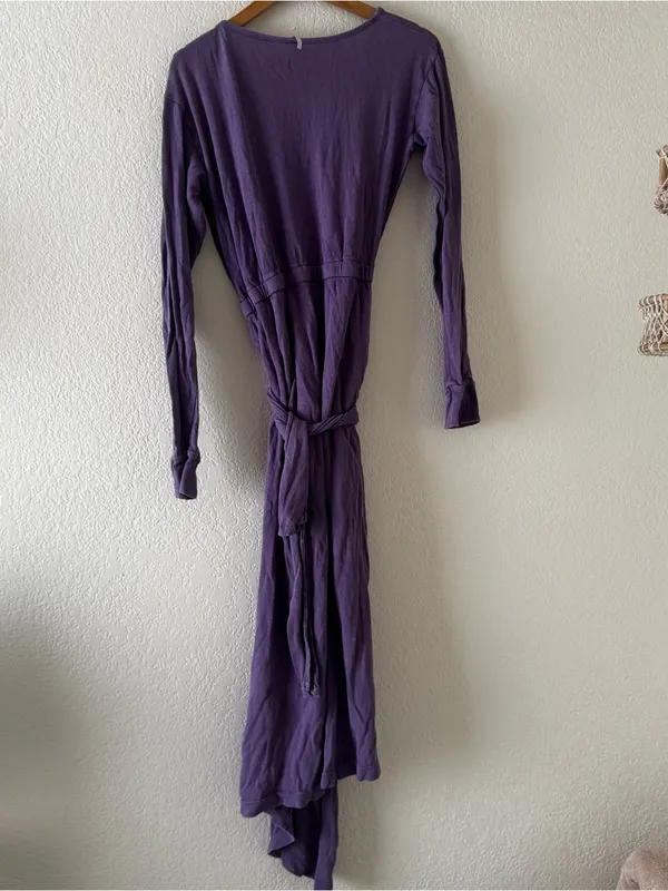 Free People Molly Purple Side Tie Boho Dress Size Medium - Image 6