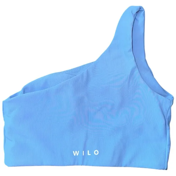 WILO The Label Women’s Size S Light Blue One Shoulder Performance Sports Bra - Image 6