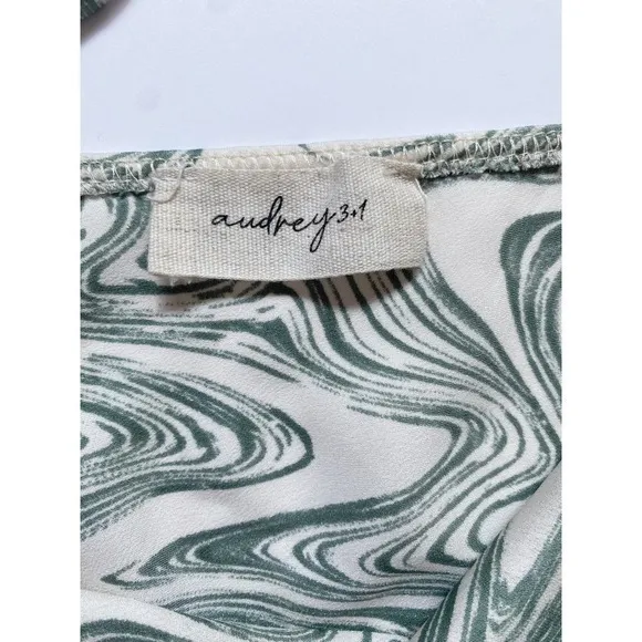 Audrey 3+1‎ Forest Green & White Marble Mini Slip Dress - S - Image 6