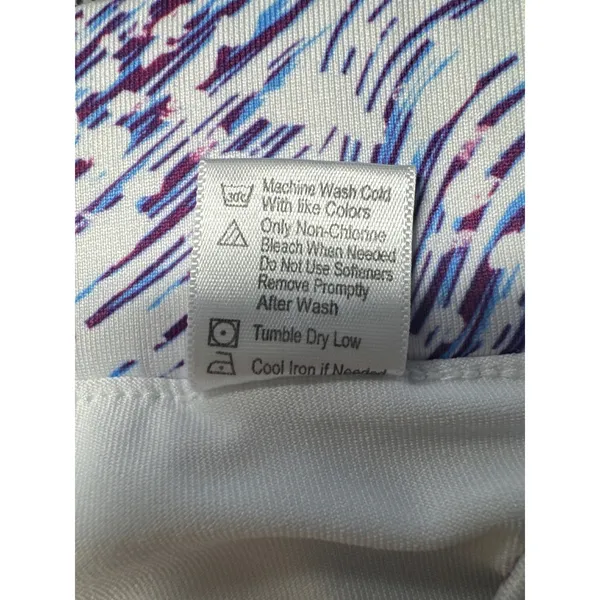 Pebble Beach Performance Skort Women's Size Medium White Blue Print Golf‎ Tennis - Image 4