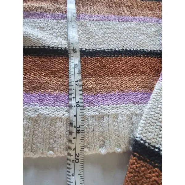Billabong Sweater Sz S‎ Seeing Double Striped Boxy Comfy Lagenlook Earthy - Image 7