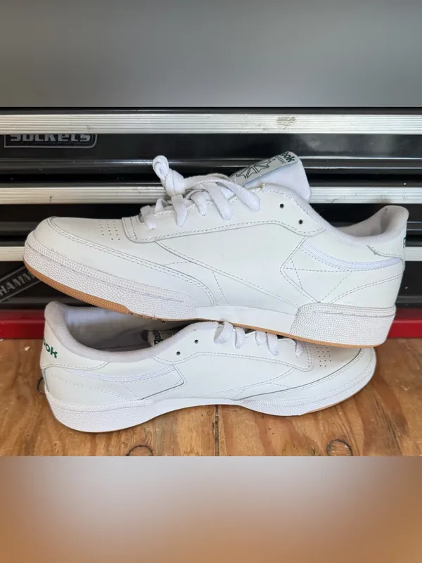Reebok Club C 85 White Green Sneakers – Women's Size 11 Mens Size 9.5 New - Image 4