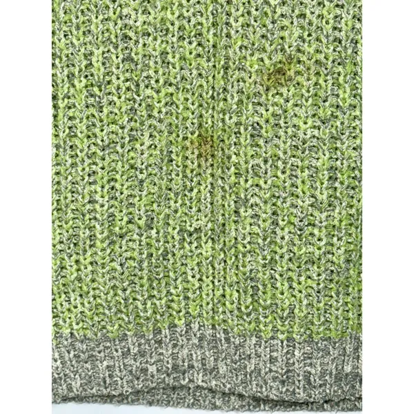 Abercrombie & Fitch Gray Green Knit Long Sleeve Pullover Crew Neck Sweater Sz M - Image 7