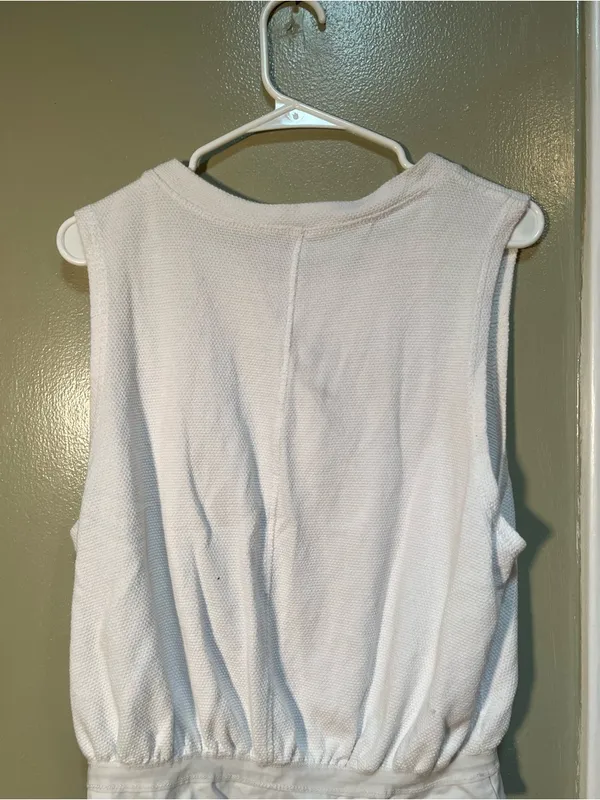 Intimately Free People Women's Size Medium Peek Aye Bodysuit White Half Button - Image 9