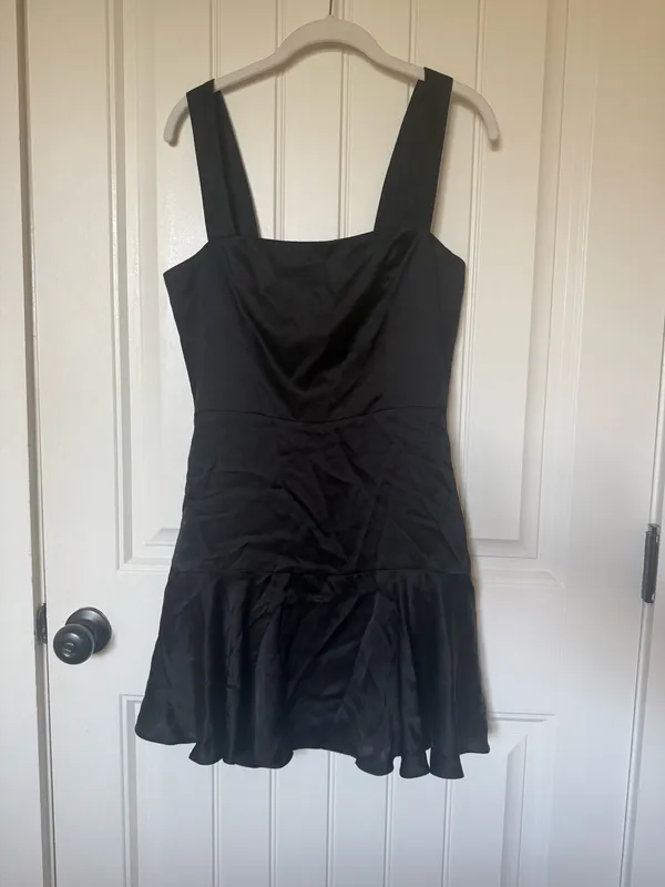 Amanda Uprichard Silk Black Mini Dress - Image 2
