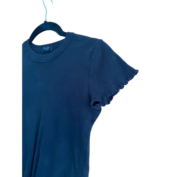 John Galt Scallop Edge Cropped Cotton Baby Tee Size XXS - Image 2