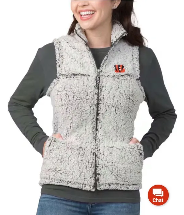 National Football League New Cincinnati Bengals Women’s Grey Weekender Vest - Image 3