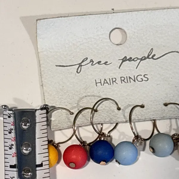 Free People Hair Rings Colorful Matte Bead Ball Hair Accessories Set - Image 5