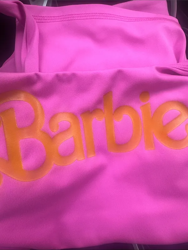 Show Me Your Mumu x Barbie Sports Bra and Shorts Set Hot Pink Sz S - Image 5
