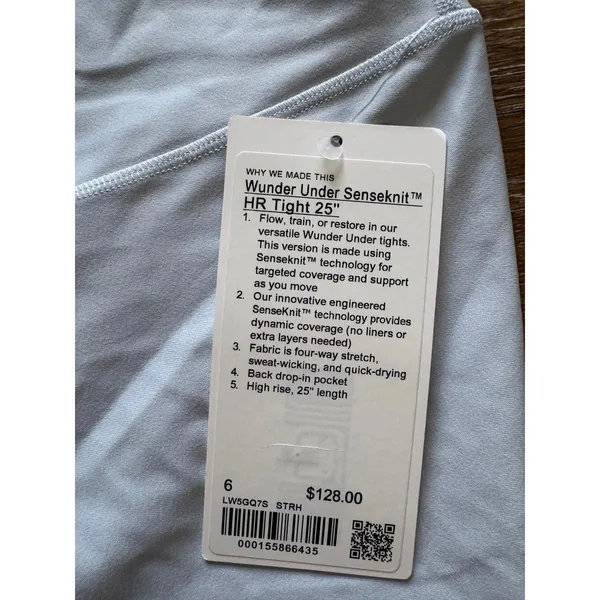 Lululemon Wunder Under Senseknit High Rise 25” Starch Blue Size 6 NWT - Image 4