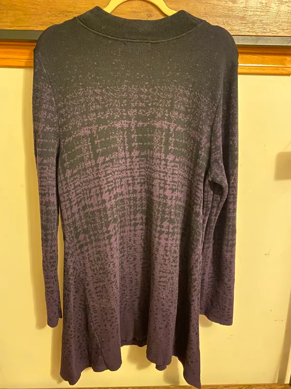 Style & Co Purple & Black Sweater Bodycon Dress - Image 4