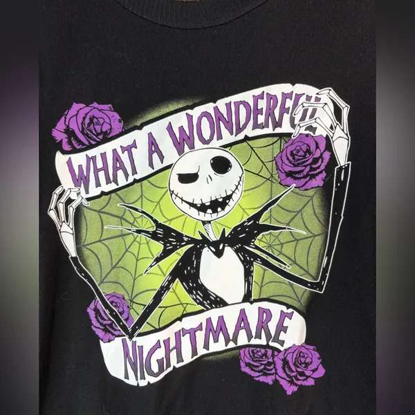 Nightmare Before Christmas M Black and Purple Long Sleeve Dress - Image 2