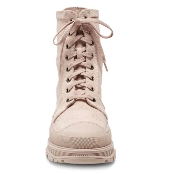 FREE‎ PEOPLE Camp Out Canvas Combat Boot, Natural, Tan/Pink, Size 8, NWT - Image 16