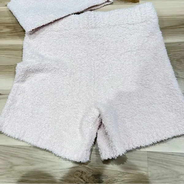 Skims Light Pink Cozy Shorts and Tank Set Women’s 2XL/3XL - Image 4