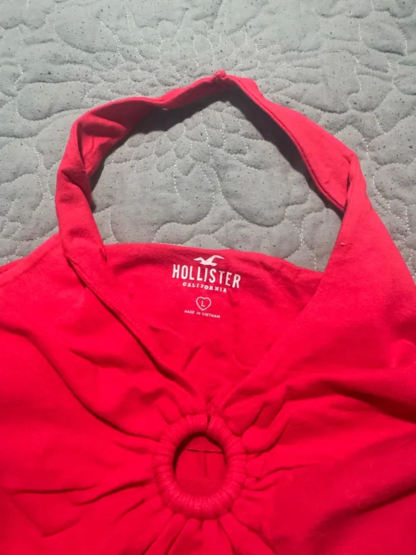 Hollister Red Halter Top - Image 3