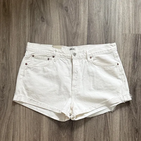 Agolde Jean Shorts 32 Parker Vintage Cut off Organic Cotton High rise Denim - Image 3