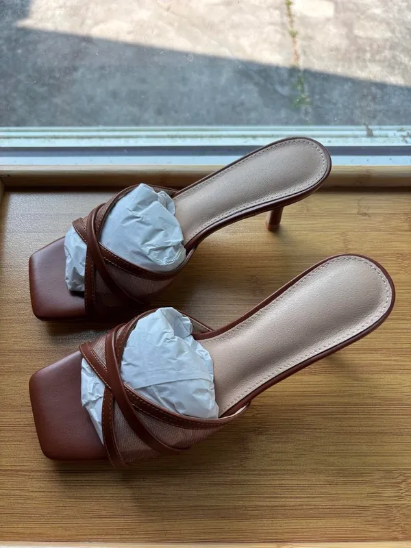 Classy Brown Kitten Heels Size 7 - Image 2