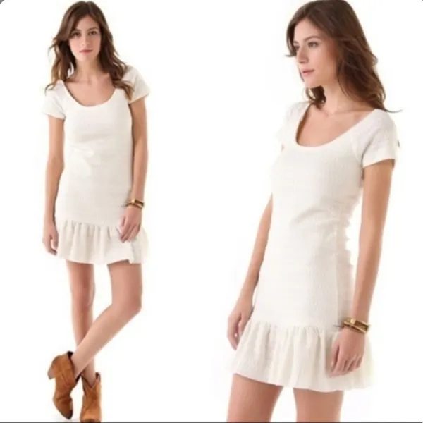 Free People Scoop Neck Flounce Knit Dress - Image 2