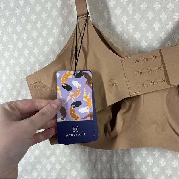Honeylove NWT Tan Nude Crossover Wireless Bra‎ - Image 3