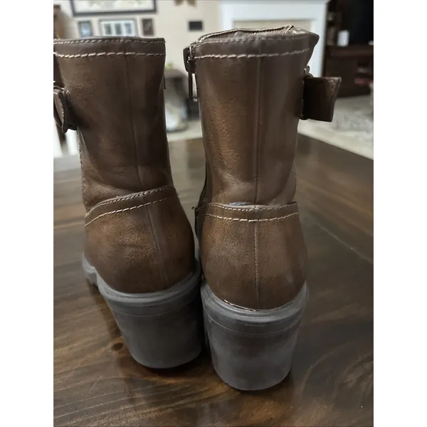 Frye and Co. 6.5 Addison Brown Ankle Chelea Boots Vegan Boho Horse Cowgirl - Image 3