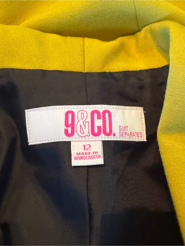 9 & Co. Women's Blazer Jacket in citrine nwt 12 - Image 6