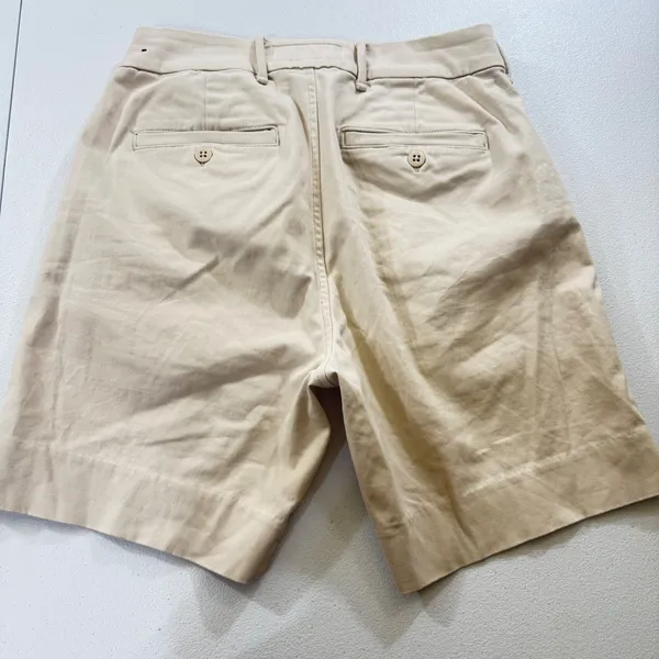 Abercrombie Fitch Stretch Chino Shorts Khaki Size‎ 26 Pleated Front Casual RETRO - Image 4