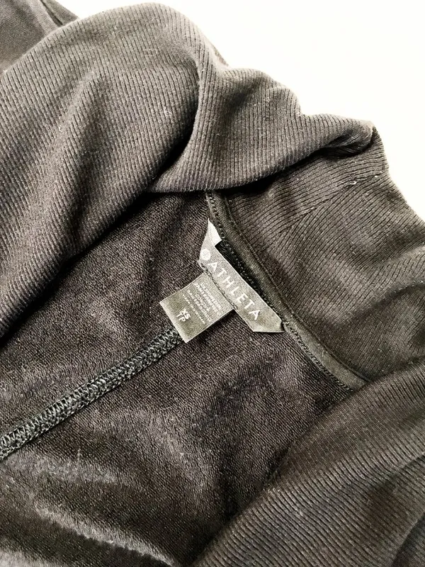 Athleta Pranayama Restore Wrap - Black Oversized Draped Cardigan - XS Runs Large - Image 3