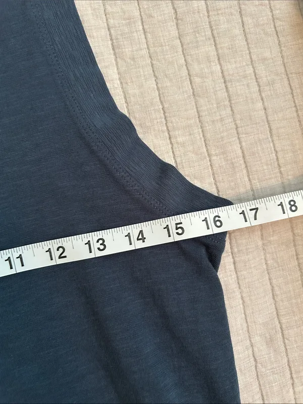 J. Crew organic slub, cotton, high neck tank top washed blue S - Image 4