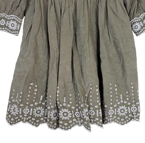 MADEWELL Womens S Embroidered Square Neck Corduroy Minidress NEW - Image 9