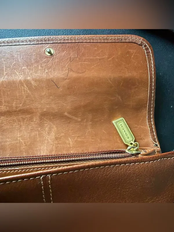 COACH Sonoma Large Wallet Brown Leather - Image 3