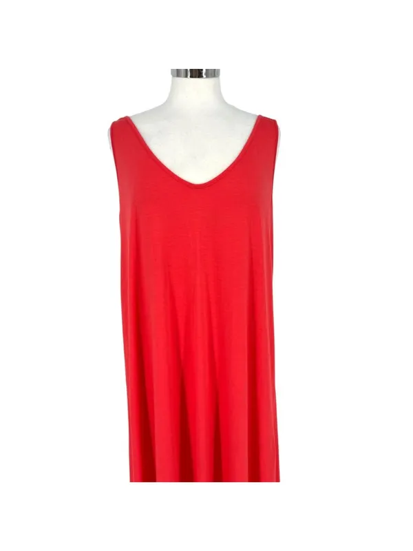 Kidsform Tank Maxi Beach Cover-up Dress Pink Size Large NWT Summer Casual - Image 2