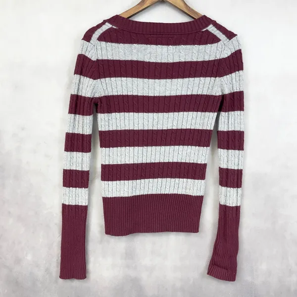 Vintage American Eagle Women Sweater Size L Cable Knit Preppy Y2K 90s Bella Swan - Image 5
