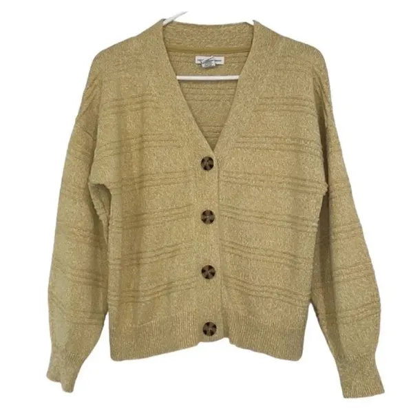 Cupcakes & Cashmere Tan Button Down
Cardigan(Size Large) - Image 3