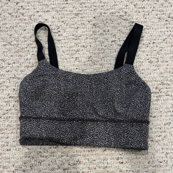 Lululemon Both Ways Bra Scatter Star Arctic Grey / Black Size 4 C26-025 - Image 2