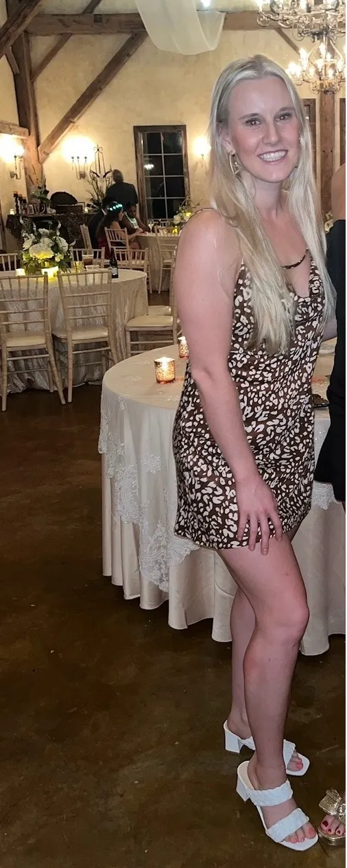 Princess Polly Brown And Cream Speckled Print Wedding Guest Dress - Image 6