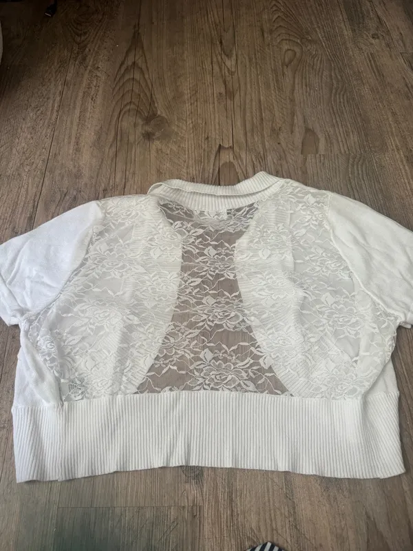 cardigan White Size L - Image 3