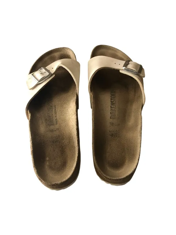 Birkenstock Madrid Birko-Flor Sandals White 41 Narrow Women's Size 10 - Image 6