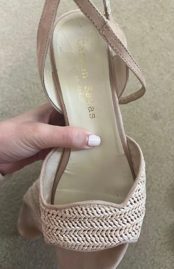 Carmen Salas Nude Platforms Tan Size 9.5 - Image 3
