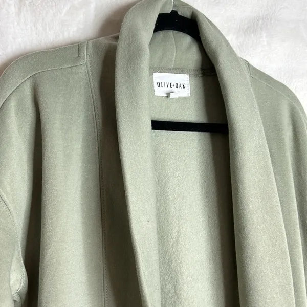 Olive & Oak Lounge Duster women’s Sweaters cardigans olive green size small. - Image 3
