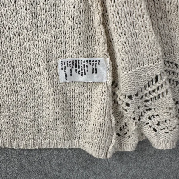 Red Camel Crochet Knit Sleeveless Open Top Women's X-Small Beige Boho Y2k - Image 8