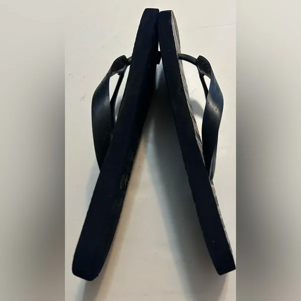TORY BURCH Signature Red/white/blue rubber flip flops size M or 6.5-7.5 - Image 4