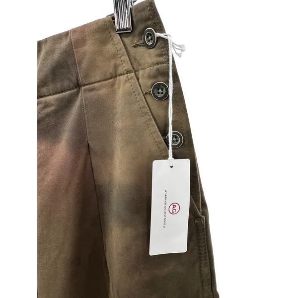 AG Adriano Goldschmied Adel Trousers 27 NWT‎ Barrel Leg Pleated Cropped Utility - Image 6