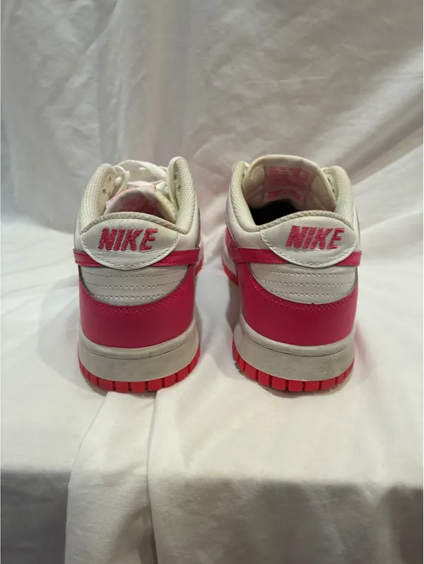 Nike Dunk Low GS Laser Fuchsia Pink White Barbie FB9109-102 Sneakers Size 7Y - Image 5