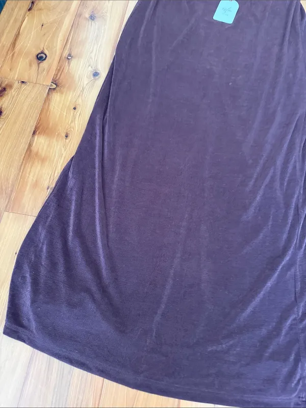 Isla south moon under NWT large Stretch Maxi Skirt in Dark Brown - Image 11