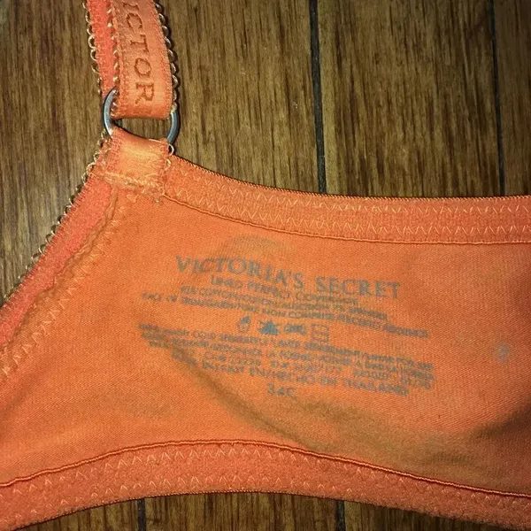 Victoria’s Secret lined perfect coverage orange jersey knit 34C bra - Image 3