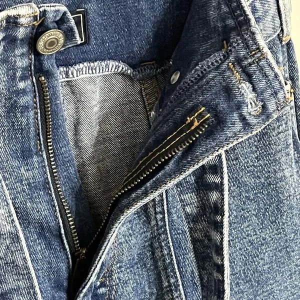 Abercrombie & Fitch Jeans Women 00 24 Blue A&F‎ Mom Jean High Waist Belted Fray - Image 7